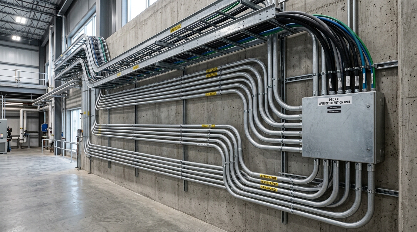 Execução de Infraestrutura Elétrica Industrial