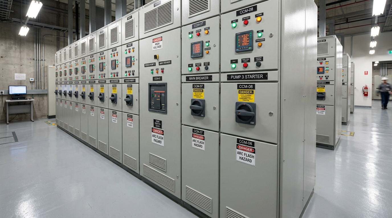 Engenheiro da RL Automação realizando inspeção em painel elétrico industrial